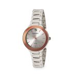 Ellen Tracy Motif Collection Silver Tone Ladies Watch