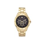 Juicy Couture 38 Mm Goldtone Link Black 3 Eye Sub Dial