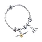 Harry Potter Silver Bracelet Charms & 3 Spell beads