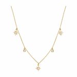 Studded Heartz Necklace Starburst & Bling