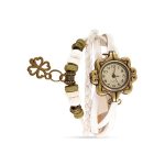 Tres Jolie Four Leaf Clover Watch Bracelet