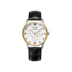 Yazole Mens Watch - Gold Chronograph