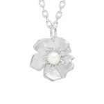 Estella Bartlett Silver Buttercup Pendant with Pearl Necklace
