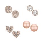 BUCKLEY LONDON ROSE GOLD 4PCS EARRING PACK