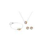 Gorgeous Infinity Love tri-color Jewelry set with Swarovski crystals