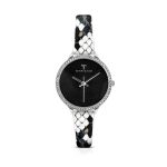 Temptation Black & White Animal Print Ladies Watch