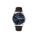 Sekonda Blue Sunray Dial with Brown Strap Gents Watch