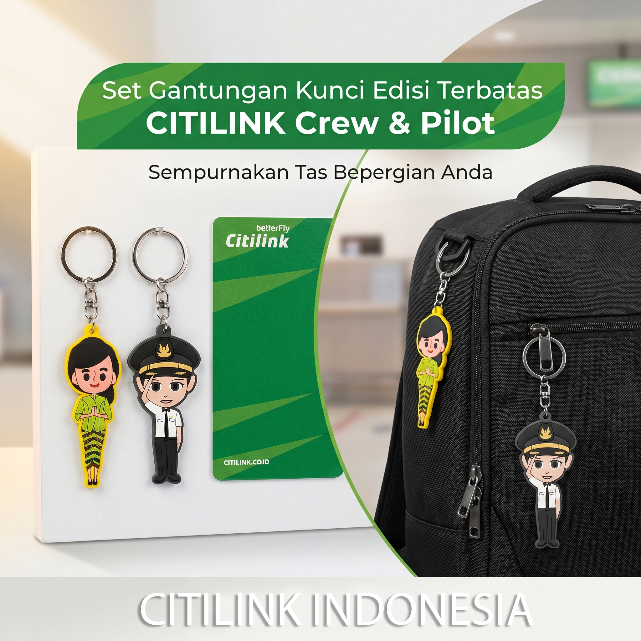 CITILINK Crew & Pilot Keychain Set CITILINK Crew & Pilot Keychain Set - Image 1