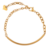 PANLANDWOO Gelang Tangan Titanum Wanita Gianna Adjustable - Gold