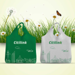 CITILINK Foldable Bag White / Green