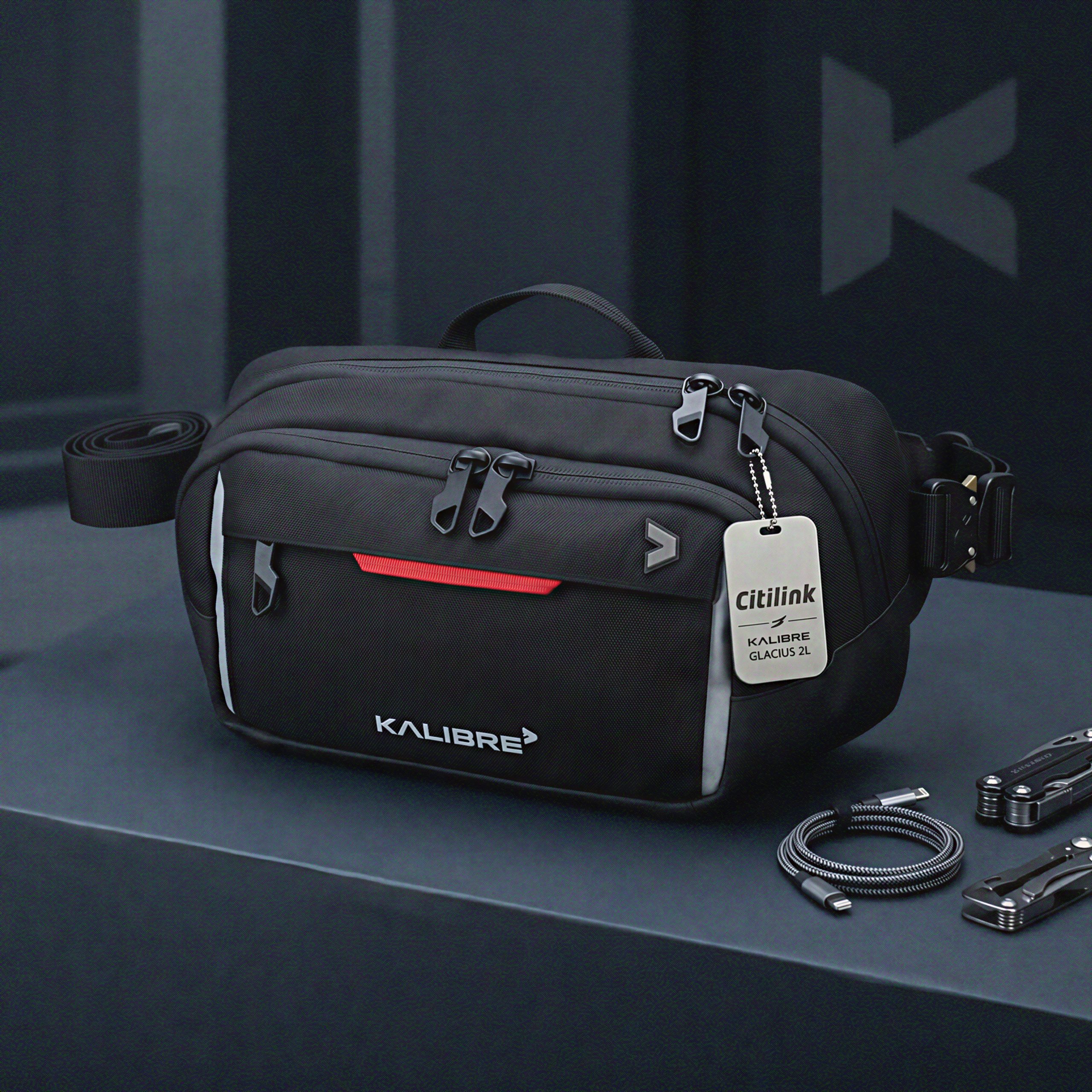 Citilink Kalibre Waist Bag Glacius 2l Black Citilink Kalibre Waist Bag Glacius 2l Black - Image 1